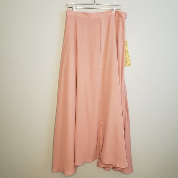 Roaman's Dresses & Skirts - Roaman's Full length A-Line Flowy Skirt Blush Pink  Plus Size 14W NWT Formal